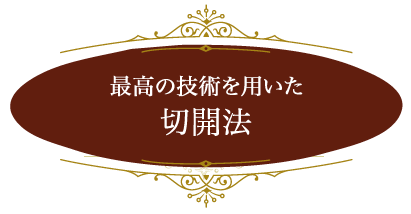 最高の技術を用いた切開法